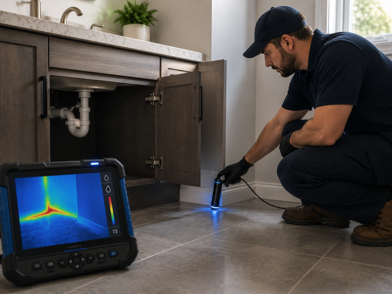 bathroom leak detection