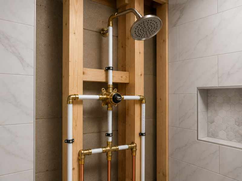 new shower repiping
